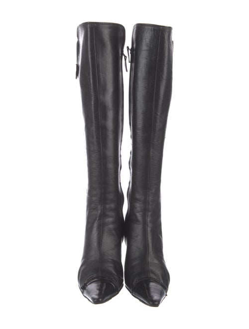 Chanel Interlocking CC Logo Leather Boots