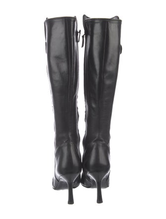 Chanel Interlocking CC Logo Leather Boots