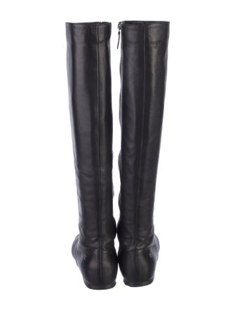 Chanel Interlocking CC Logo Leather Riding Boots