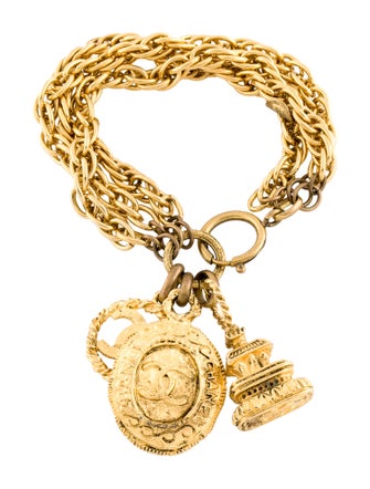 Chanel Vintage Multi-Strand Charm Bracelet