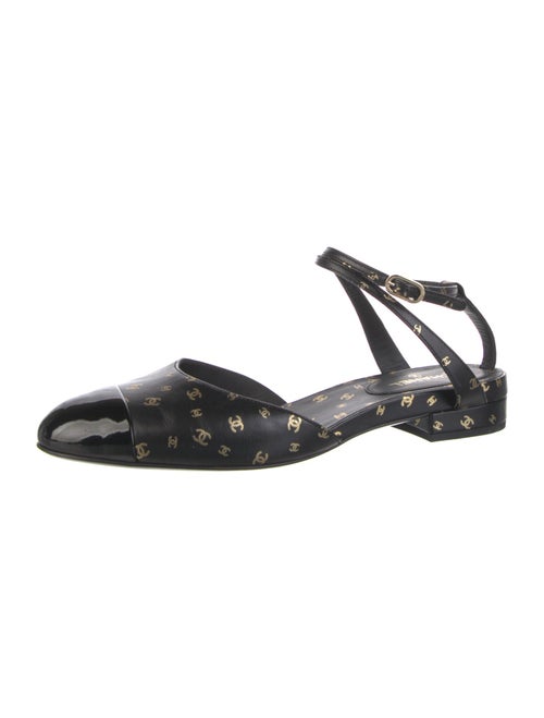 Chanel 2023 Interlocking CC Logo Slingback Flats