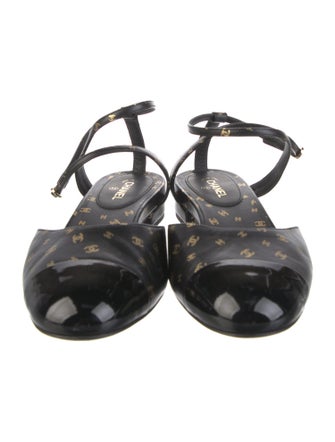 Chanel 2023 Interlocking CC Logo Slingback Flats