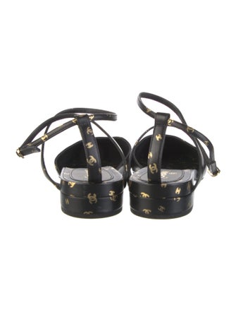 Chanel 2023 Interlocking CC Logo Slingback Flats