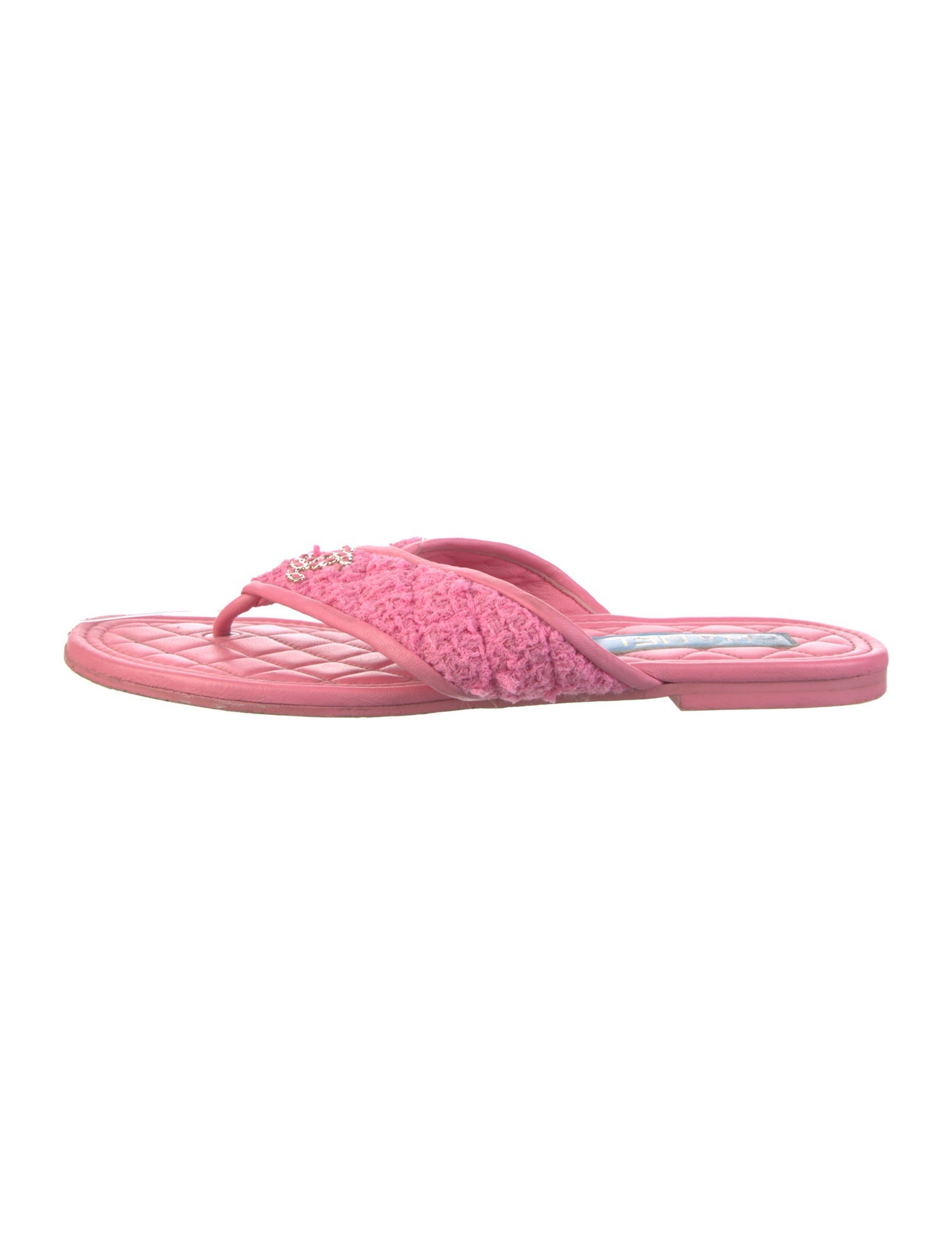 Chanel 2023 Interlocking CC Logo Flip Flops