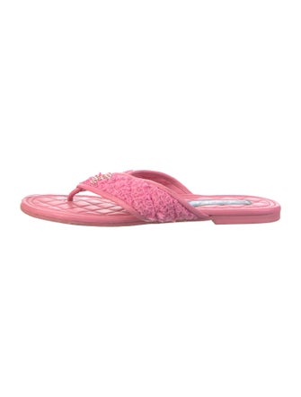 Chanel 2023 Interlocking CC Logo Flip Flops