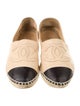 Chanel Interlocking CC Logo Leather Espadrilles