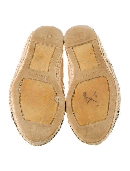 Chanel Interlocking CC Logo Leather Espadrilles