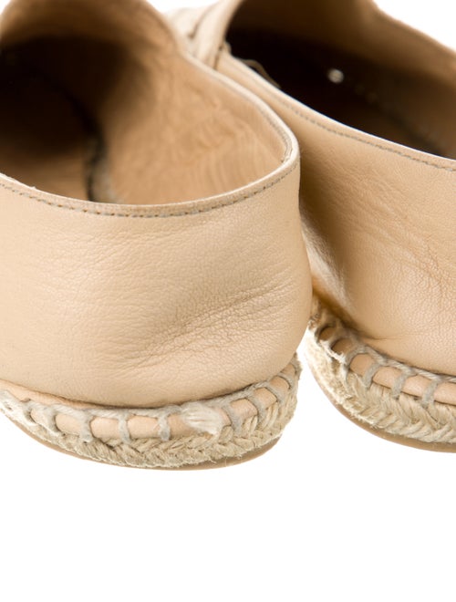 Chanel Interlocking CC Logo Leather Espadrilles