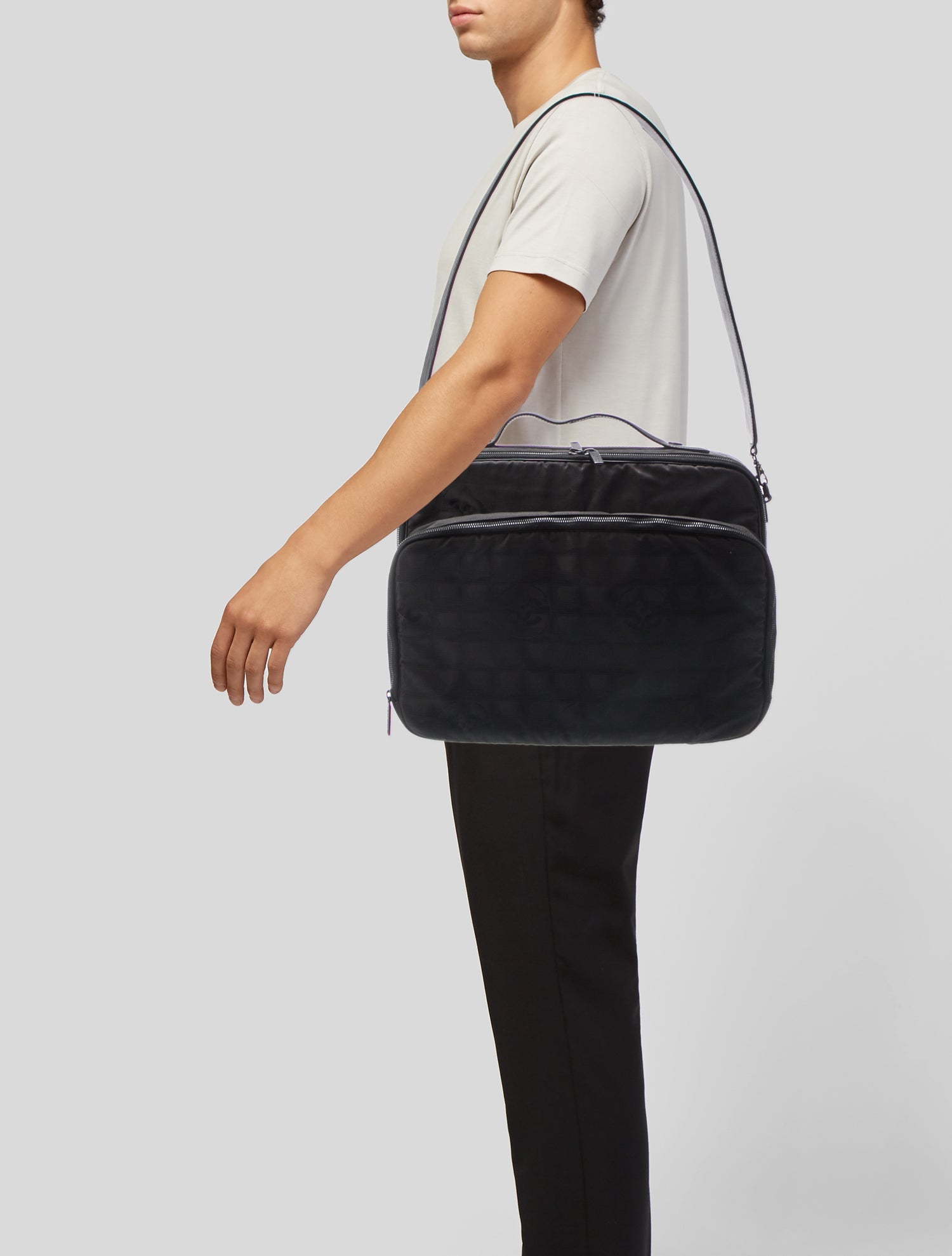 Chanel Travel Ligne Laptop Briefcase