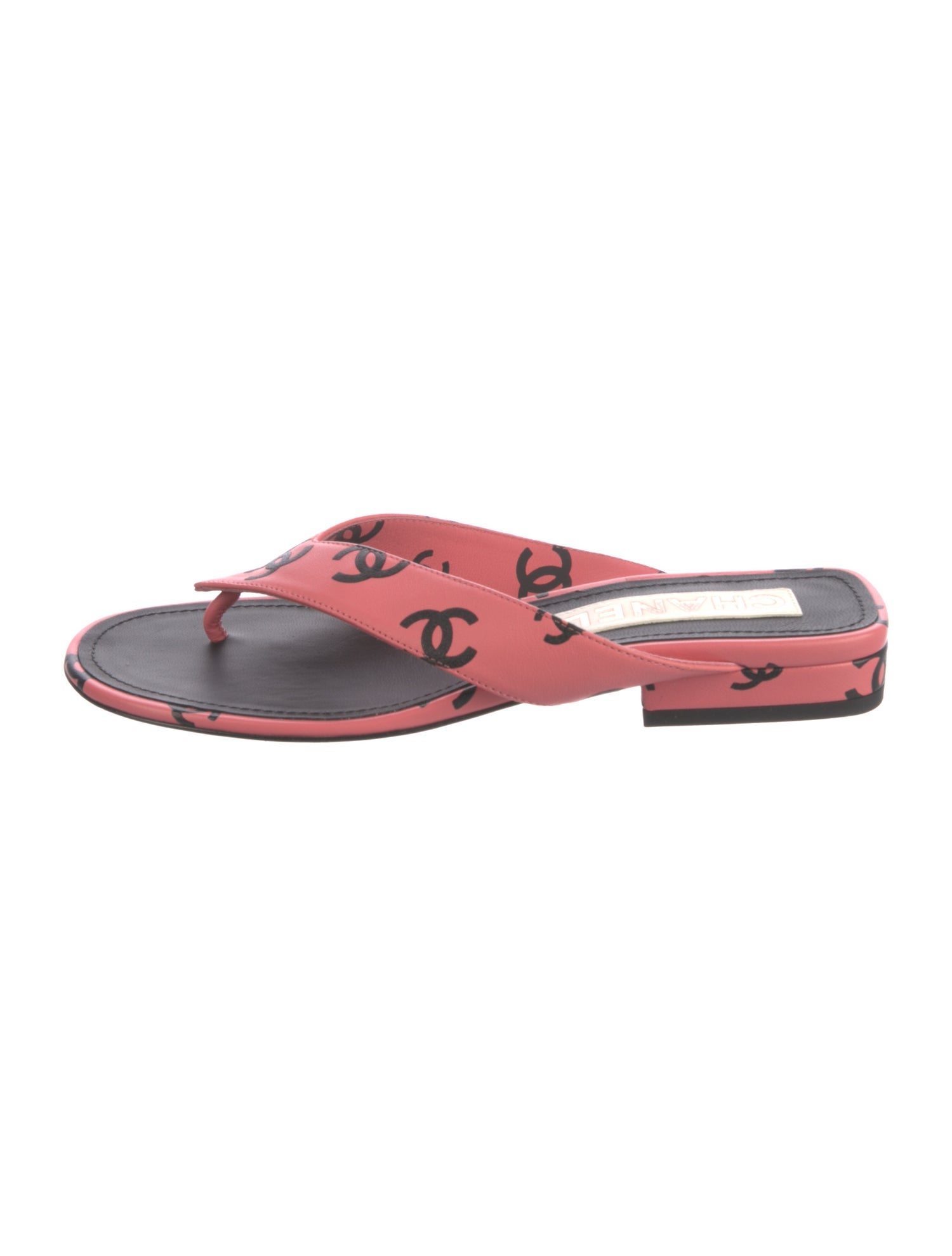 Chanel 2022 Interlocking CC Logo Flip Flops