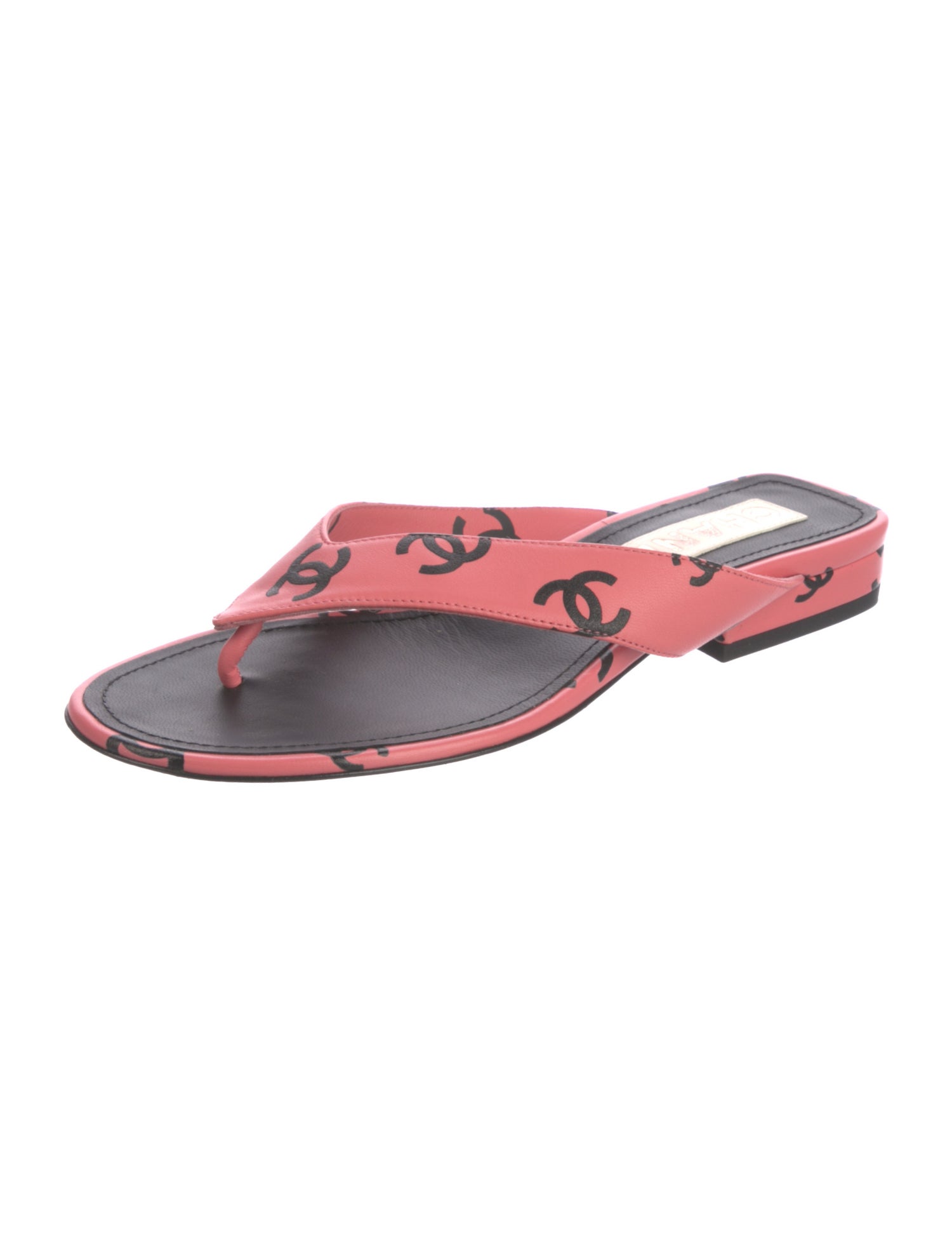 Chanel 2022 Interlocking CC Logo Flip Flops
