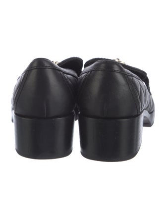 Chanel Interlocking CC Logo Leather Loafers