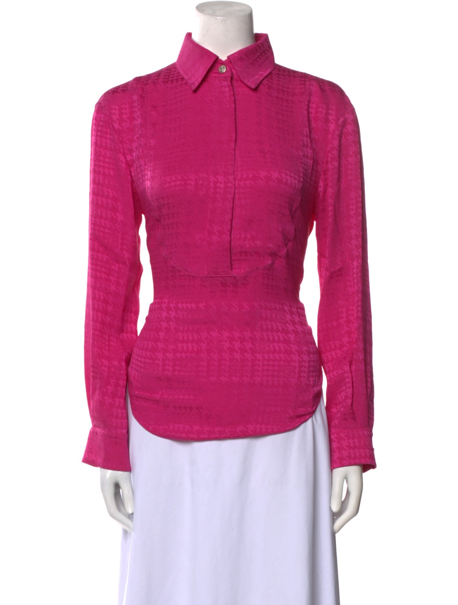 Chanel 2022 Silk Button-Up Top