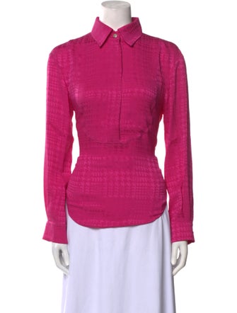 Chanel 2022 Silk Button-Up Top