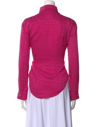 Chanel 2022 Silk Button-Up Top