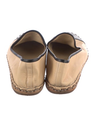 Chanel Interlocking CC Logo Leather Espadrilles