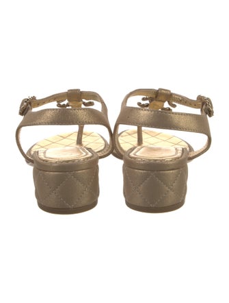 Chanel 2018 Interlocking CC Logo Slingback Sandals