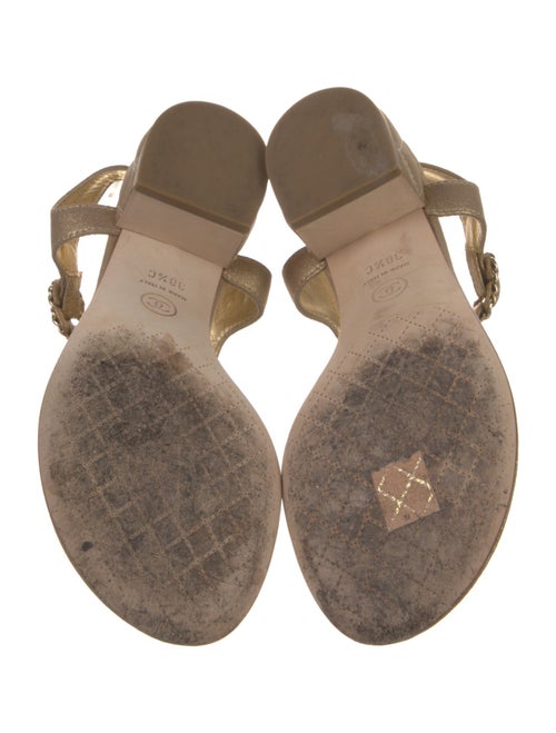 Chanel 2018 Interlocking CC Logo Slingback Sandals