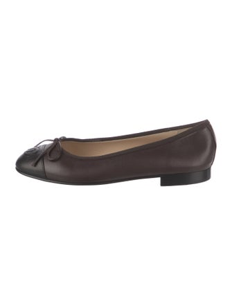 Chanel Interlocking CC Logo Lambskin Ballet Flats