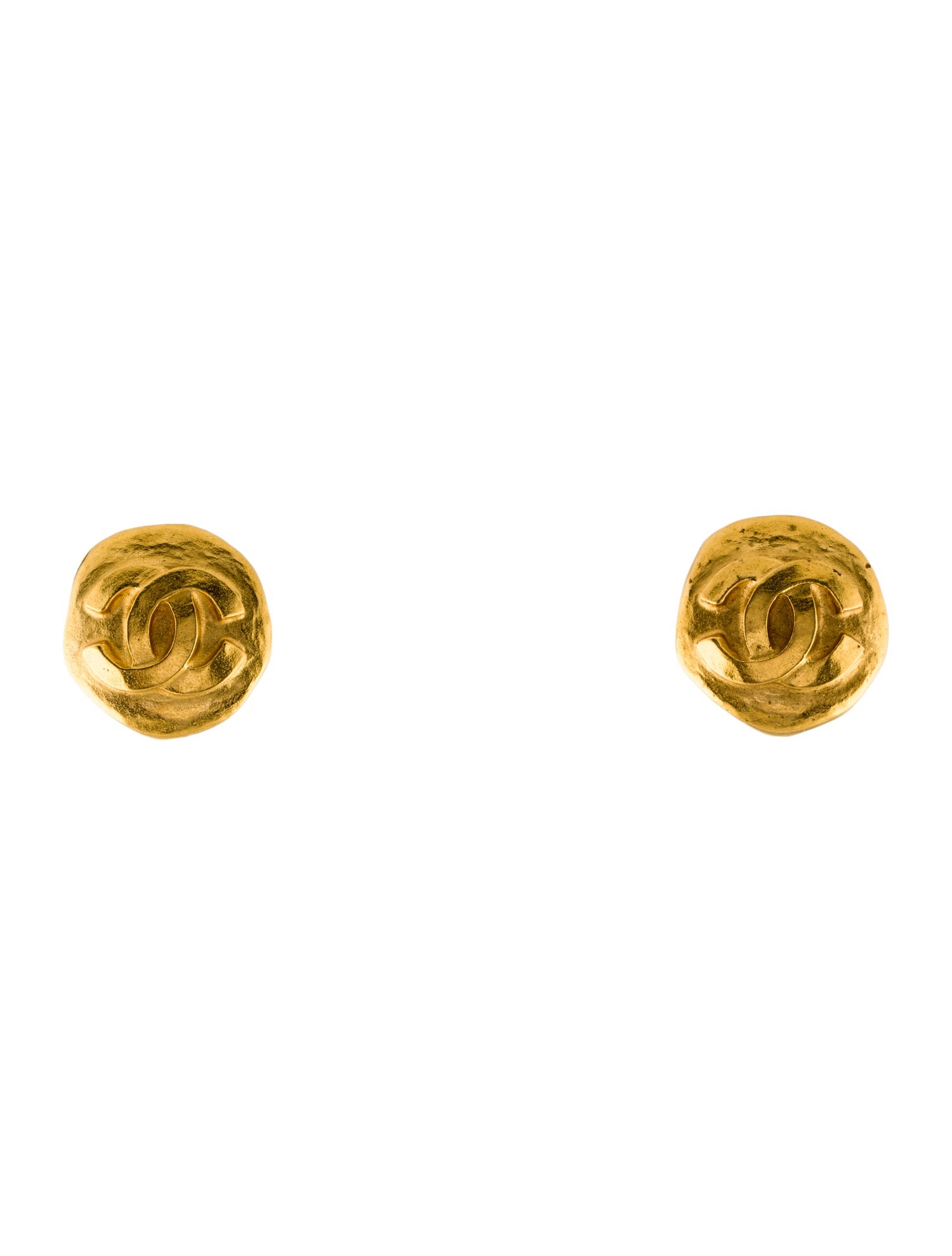Chanel Vintage CC Logo Clip-On Earrings