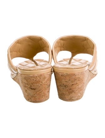 Chanel 2023 Interlocking CC Logo T-Strap Sandals