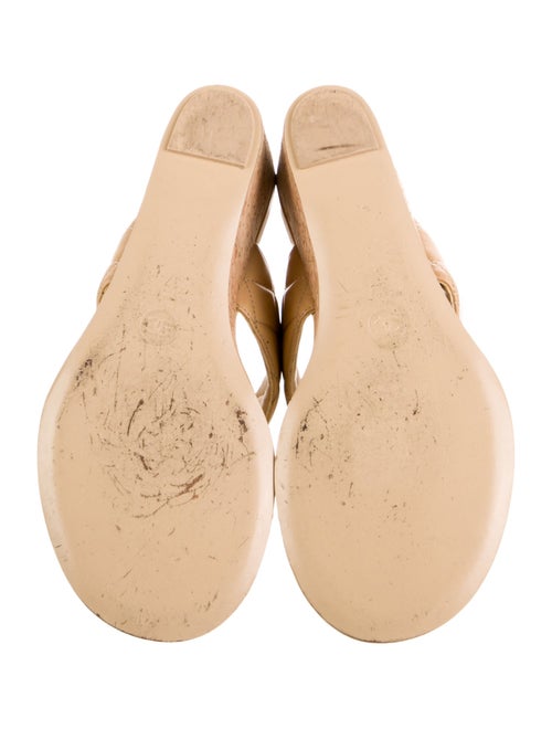 Chanel 2023 Interlocking CC Logo T-Strap Sandals