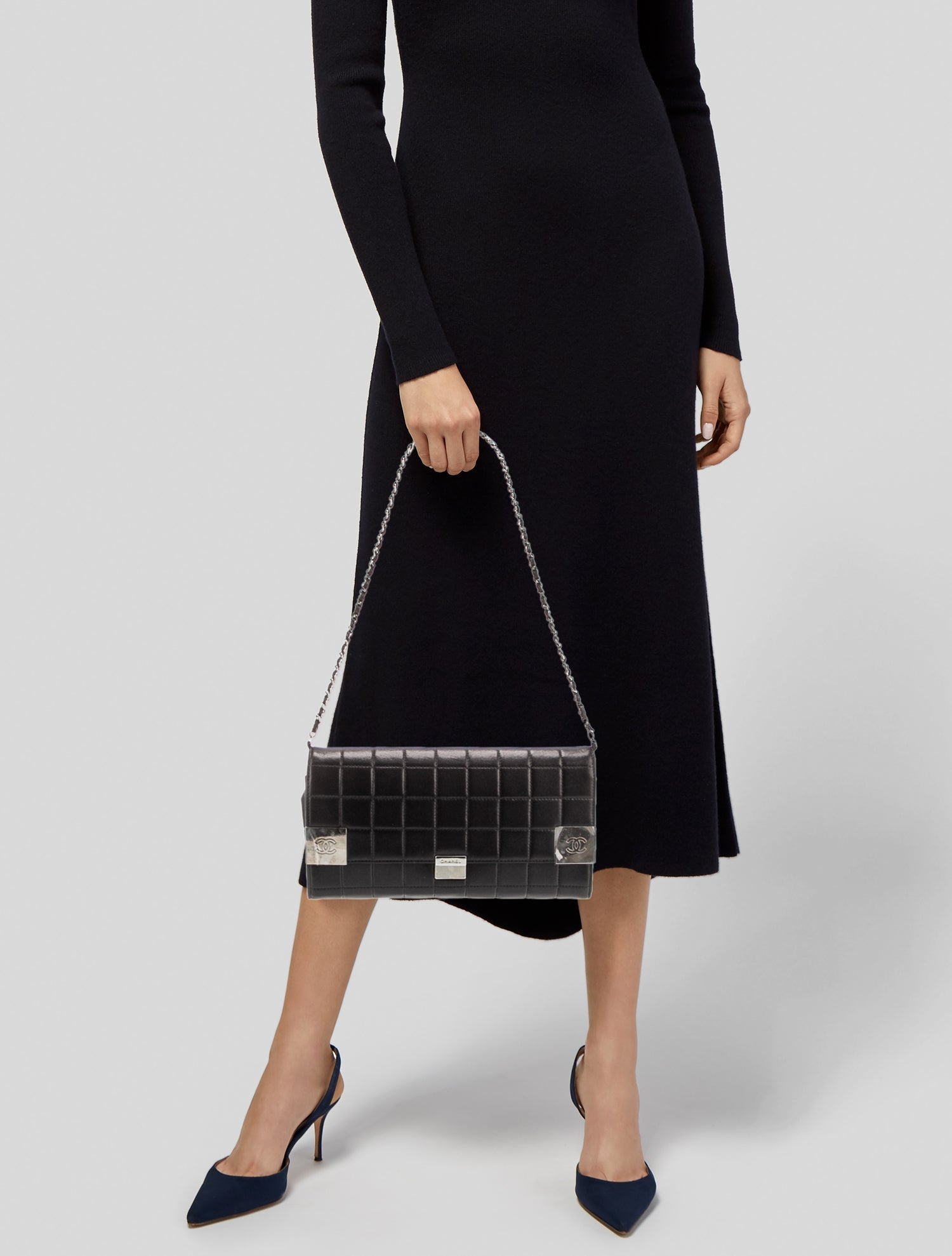 Chanel Chocolate Bar Clutch w/ Chain