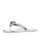 Chanel Interlocking CC Logo Leather Flip Flops