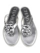 Chanel Interlocking CC Logo Leather Flip Flops