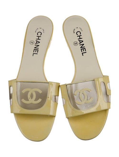 Chanel Interlocking CC Logo PVC Slides