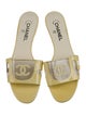 Chanel Interlocking CC Logo PVC Slides