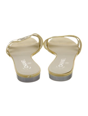 Chanel Interlocking CC Logo PVC Slides