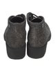Chanel Interlocking CC Logo Suede Lace-Up Boots