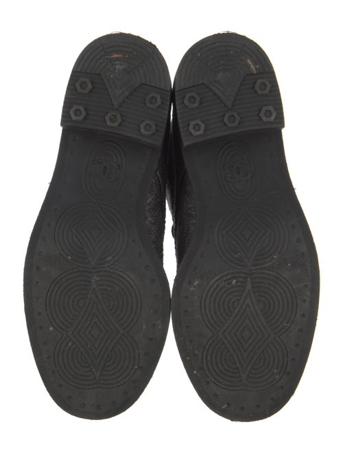 Chanel Interlocking CC Logo Suede Lace-Up Boots