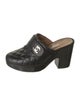Chanel Interlocking CC Logo Lambskin Mules