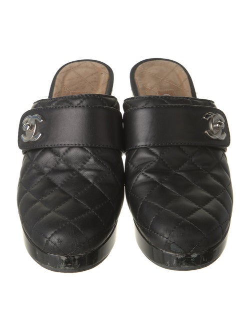 Chanel Interlocking CC Logo Lambskin Mules