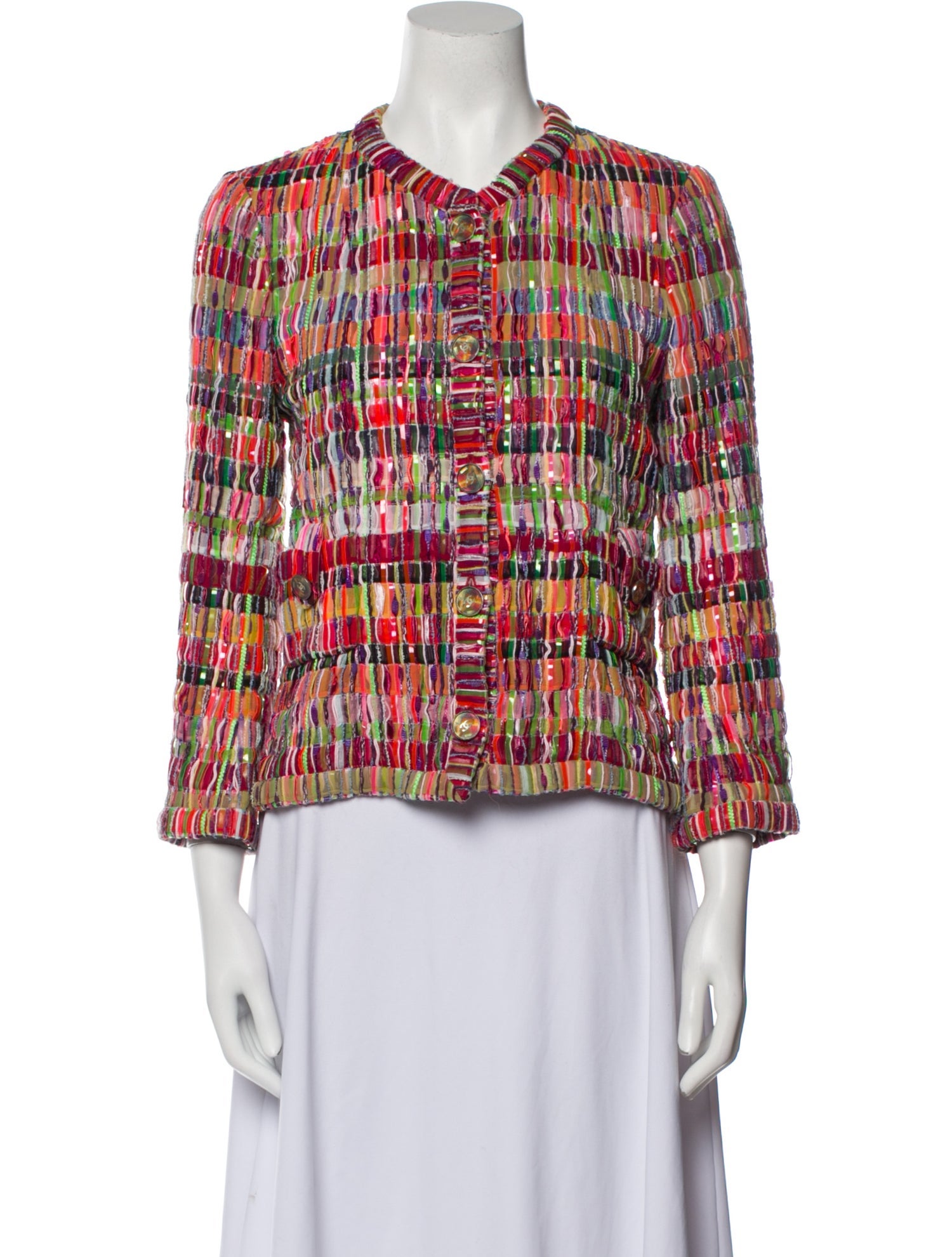 Chanel 2016 Plaid Print Jacket