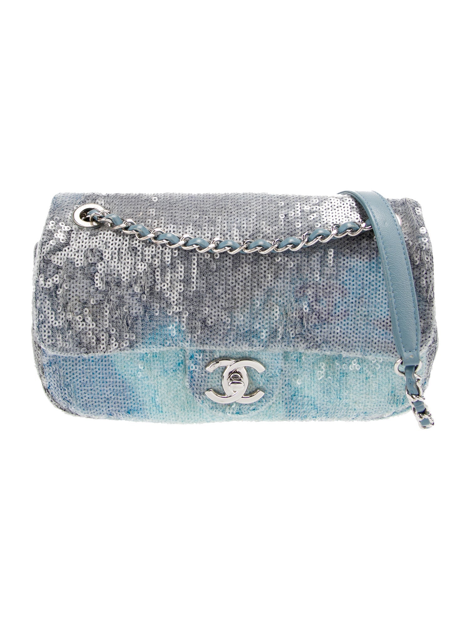 CHANEL150ML daishin Chanel 1997-1999 Blue Denim Mini Classic Square Flap
