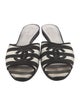 Chanel Interlocking CC Logo Grosgrain Trim Slides