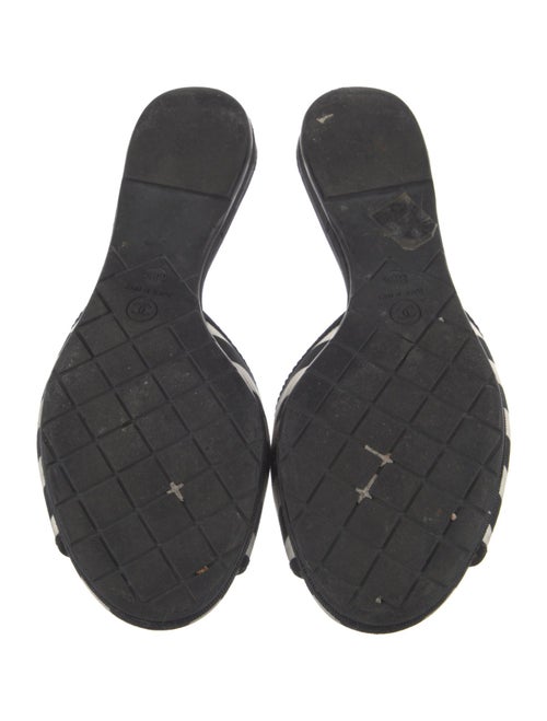 Chanel Interlocking CC Logo Grosgrain Trim Slides