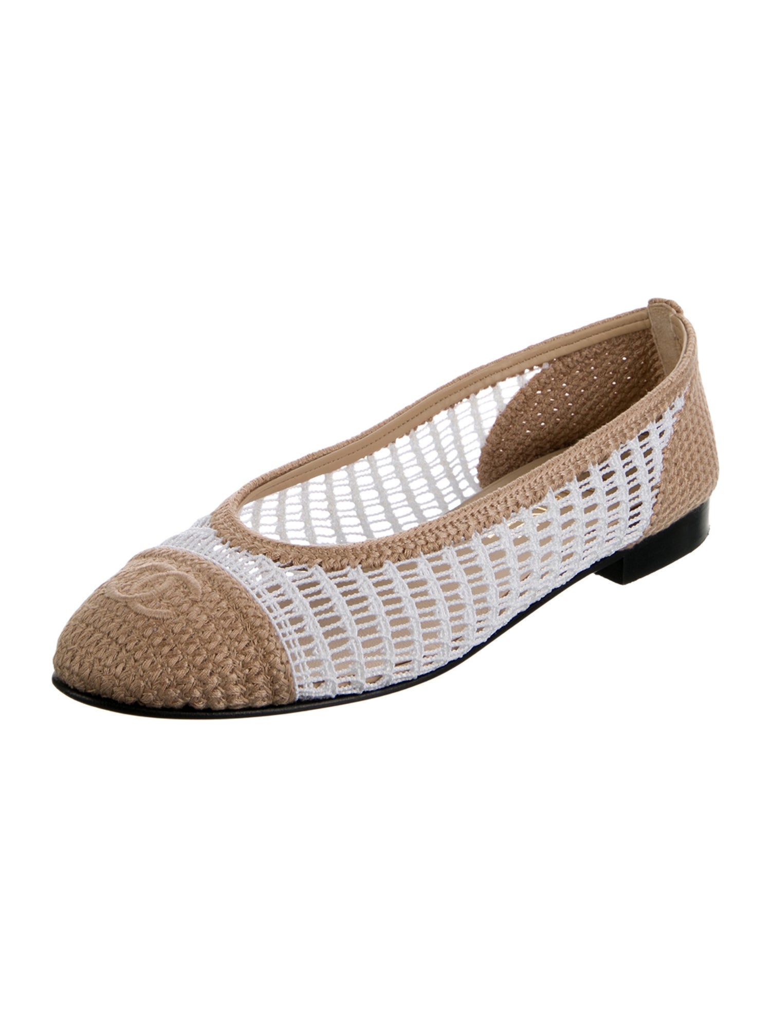 Chanel 2025 Interlocking CC Logo Ballet Flats