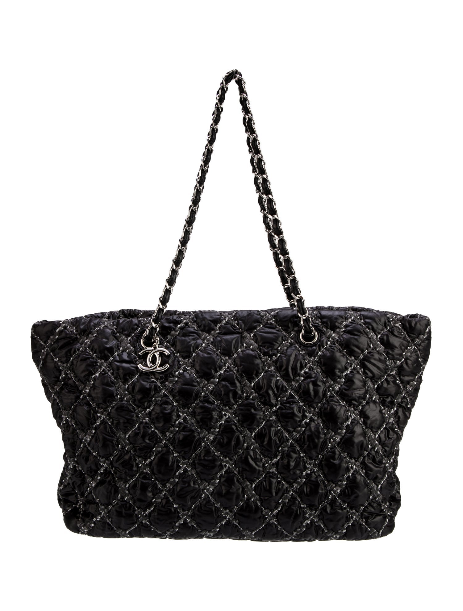 Chanel Tweed On Stitch Bubble Tote