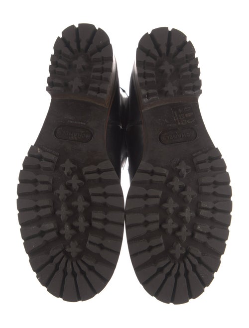 Chanel Interlocking CC Logo Leather Combat Boots