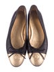 Chanel Interlocking CC Logo Leather Ballet Flats