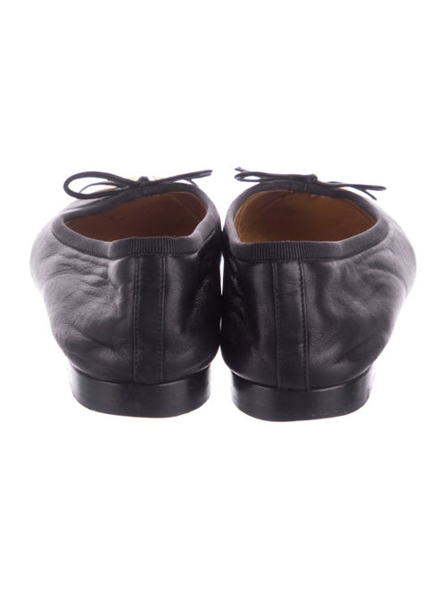 Chanel Interlocking CC Logo Leather Ballet Flats