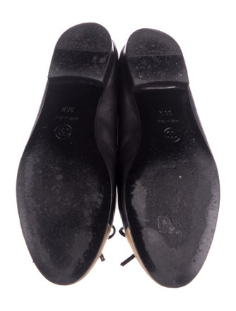 Chanel Interlocking CC Logo Leather Ballet Flats