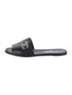 Chanel Interlocking CC Logo Leather Slides