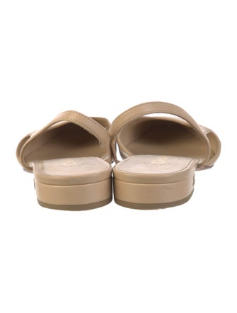 Chanel Interlocking CC Logo Lambskin Slingback Flats