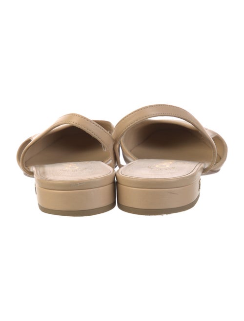 Chanel Interlocking CC Logo Lambskin Slingback Flats