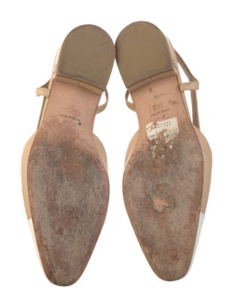 Chanel Interlocking CC Logo Lambskin Slingback Flats